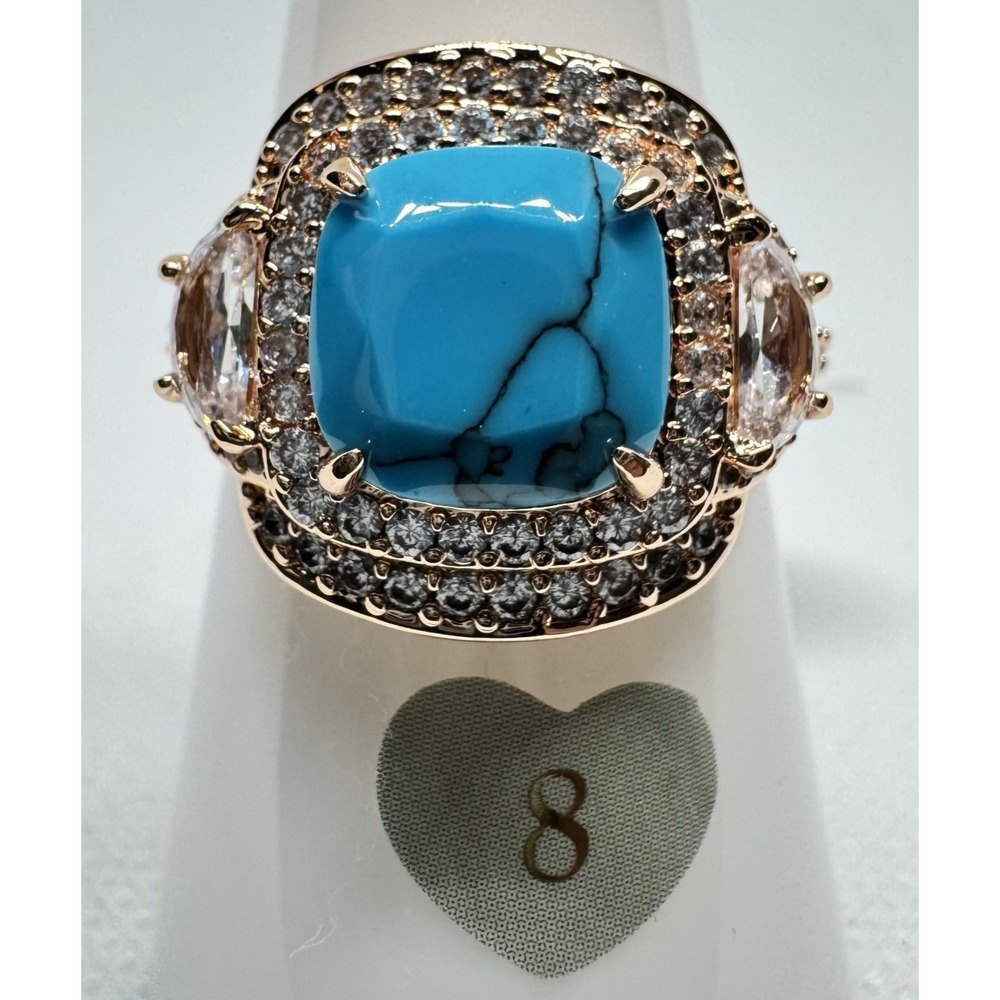 Size 8 Bomb Party December Ring - RG95084 Say Less, Wear More - Rose Gold Plated